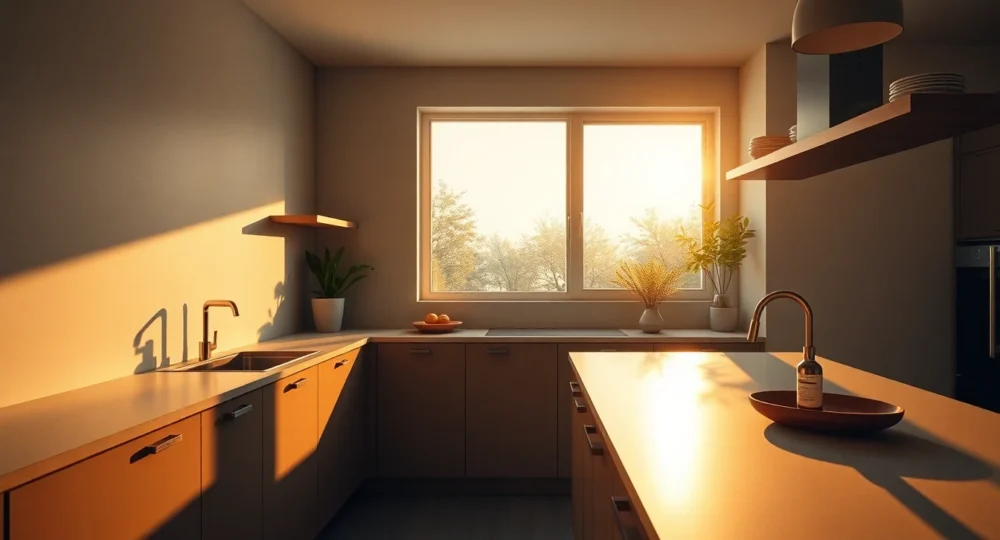 cinematic wide banner of modern kitchen for disclaimer page